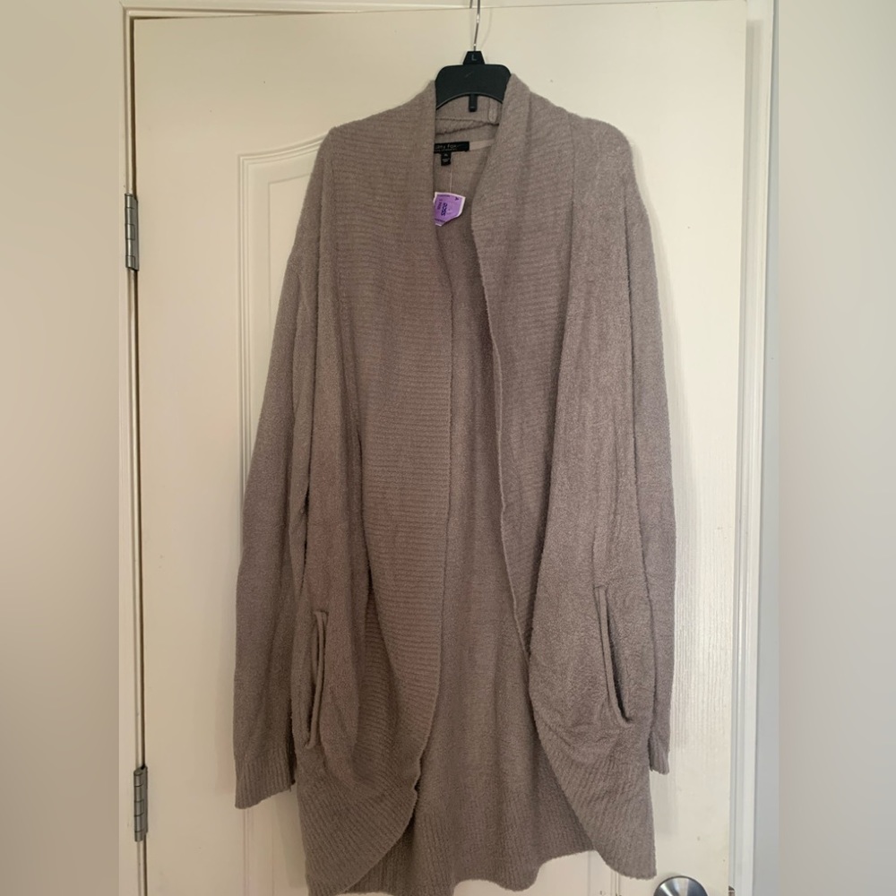 Women's Long Sweater XL Dress length by Witty Fox Gray soft